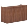 Alera Reception Desk, 35-1/2 in D X 71" W X 42.5" H, Modern Walnut, Woodgrain Laminate VA327236WA